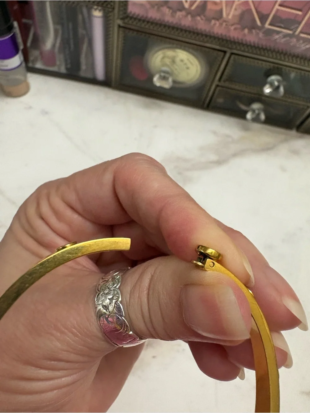 Tory Burch Gold Logo Bangle Bracelet